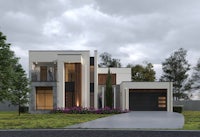 a 3d rendering of a modern house