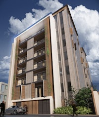 an artist's rendering of an apartment building