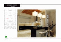 a floor plan showing a kitchen and dining area