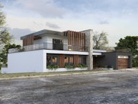 3d rendering of a modern house